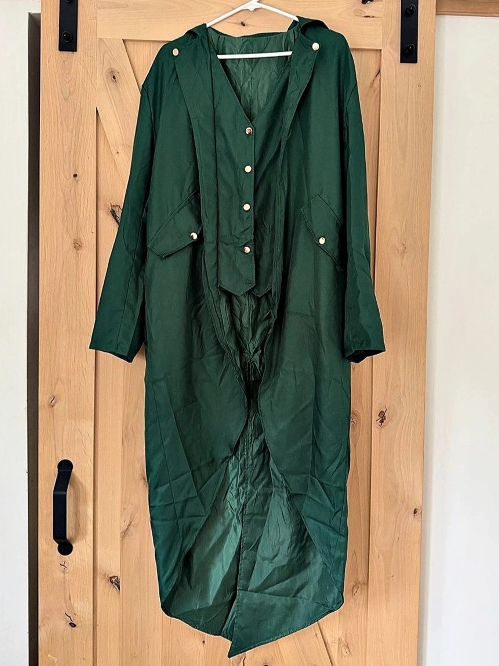 SIAEAMRG Pirate Gothic Tailcoat Jacket  Halloween Costume Green 2XL Wizard
